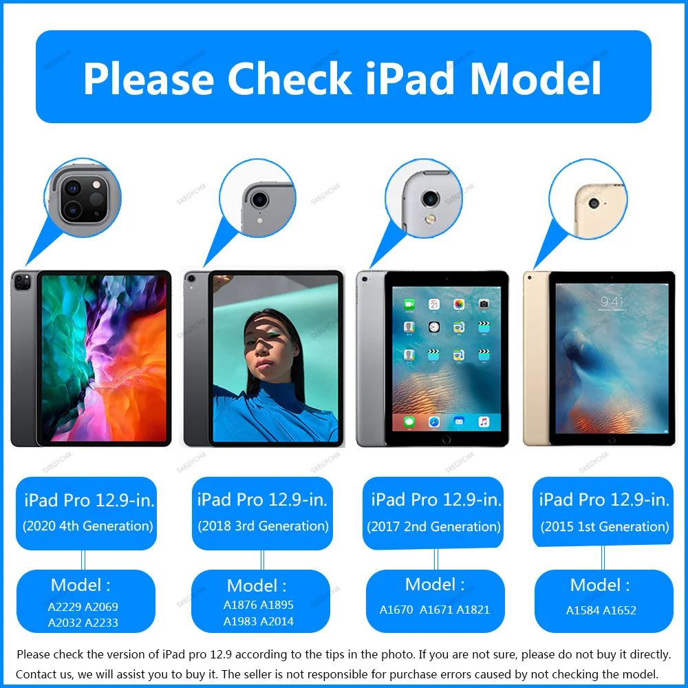 

Tablet Case Cover Pencil Holder Shock-Resistant Back for IPad Pro 11-in. 2nd Gen Pro 12.9-in. 4th 2020 Smart Case Wake Up Sleep