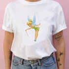 Kawaii футболка с колокольчиком Женский Летний Новый Стиль Топ с милым рисунком Феи Повседневный Круглый вырез короткий рукав