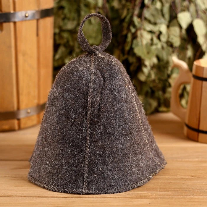 Set for Bath and Sauna Dark 3 Item 2593222 Simaland accessories Caps Bath-house textile Hat home kitchen Shower Bathroom Products Household