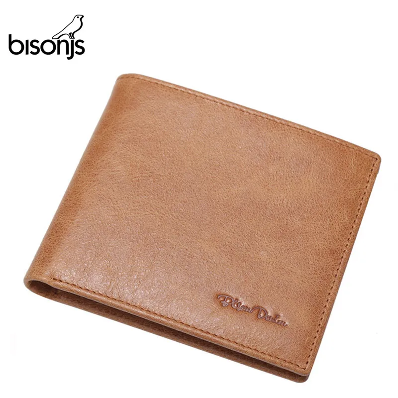 BISON DENIM женский кошелек из натуральной воловьей кожи женский кошелек винтажный кошелек женский держатель для карт кошелек W4405
