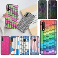 hpchcjhm stylish keyboard cover coque shell phone case for huawei p40 p30 p20 lite pro mate 20 pro p smart 2019 prime