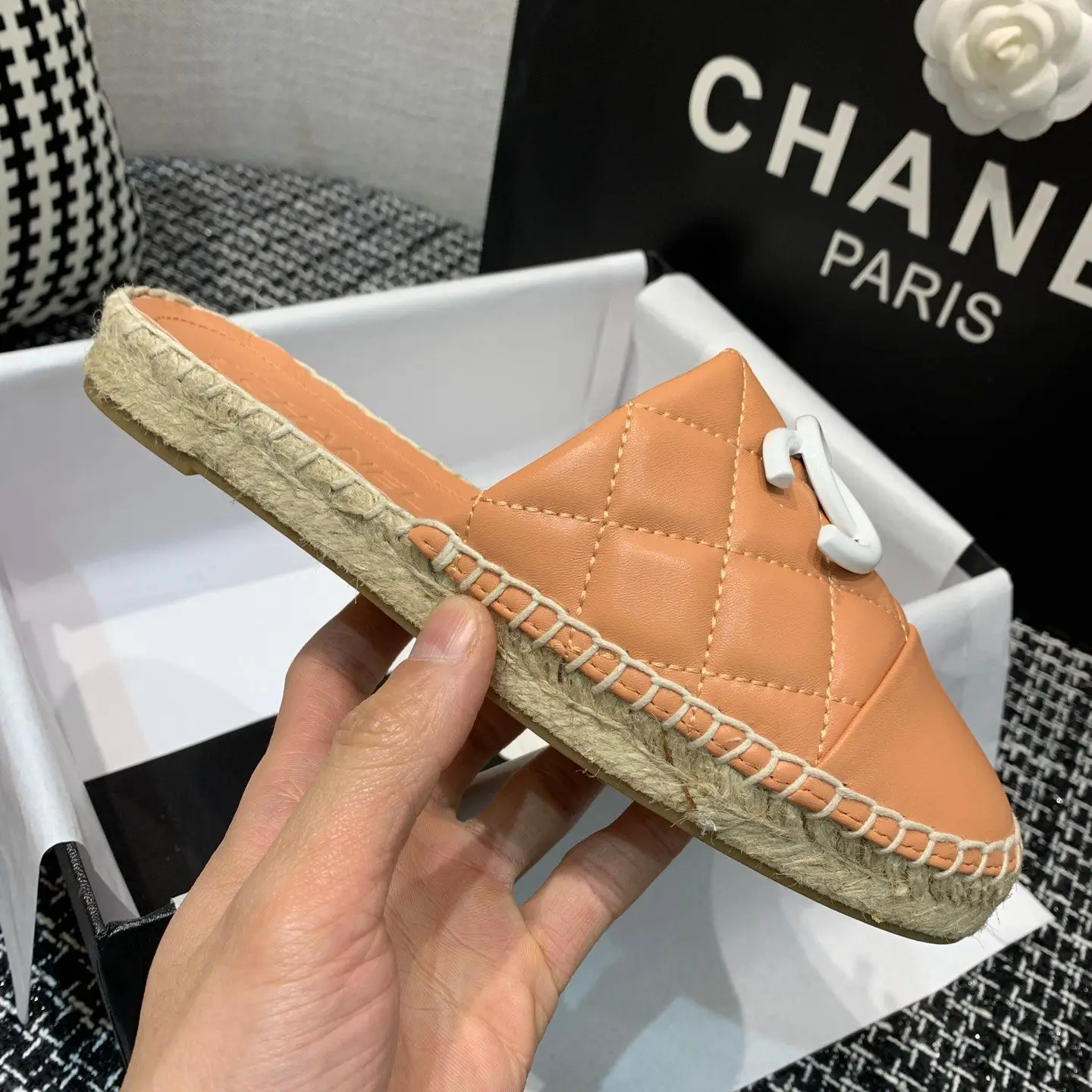 

2021 new spring high quality luxury brand CC45 designer fashion ladies slippers high heel sandals ladies casual shoes