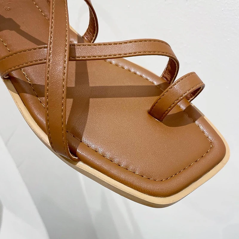 

2021 New Sandals Rome Shoes Woman Casual Female Flip Flops Shoes Flat With Slides Summer Ladies Gladiator Sandals For Woman