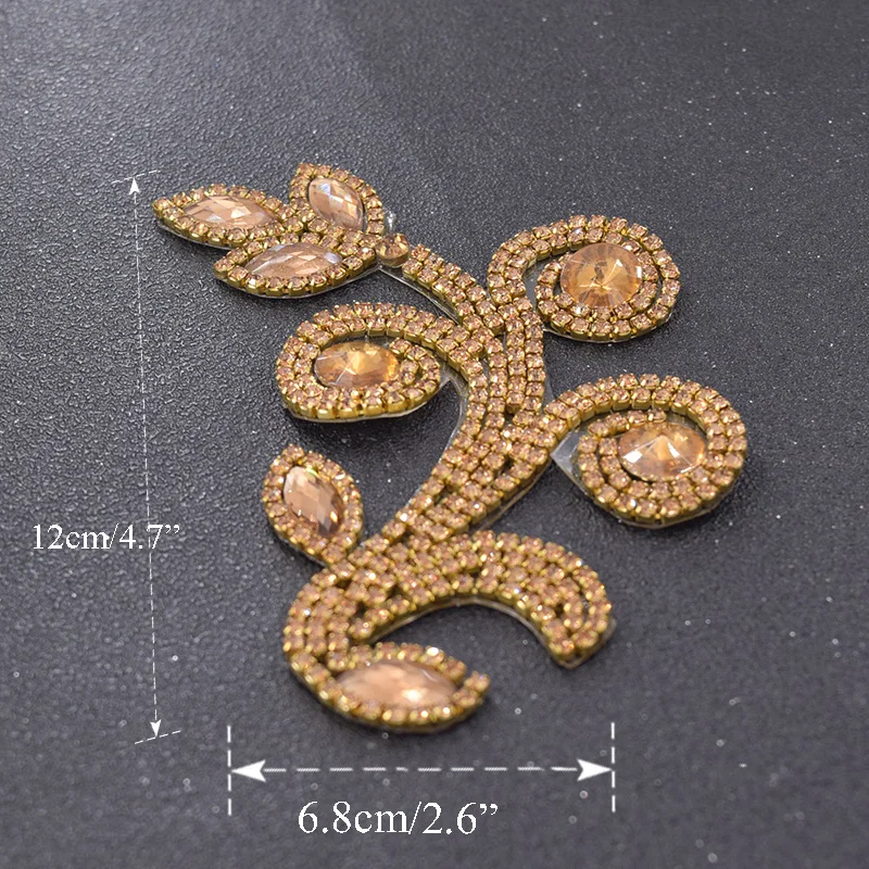 Аппликация для невесты 30 шт./лот переводной светлый топаз страз цветочные