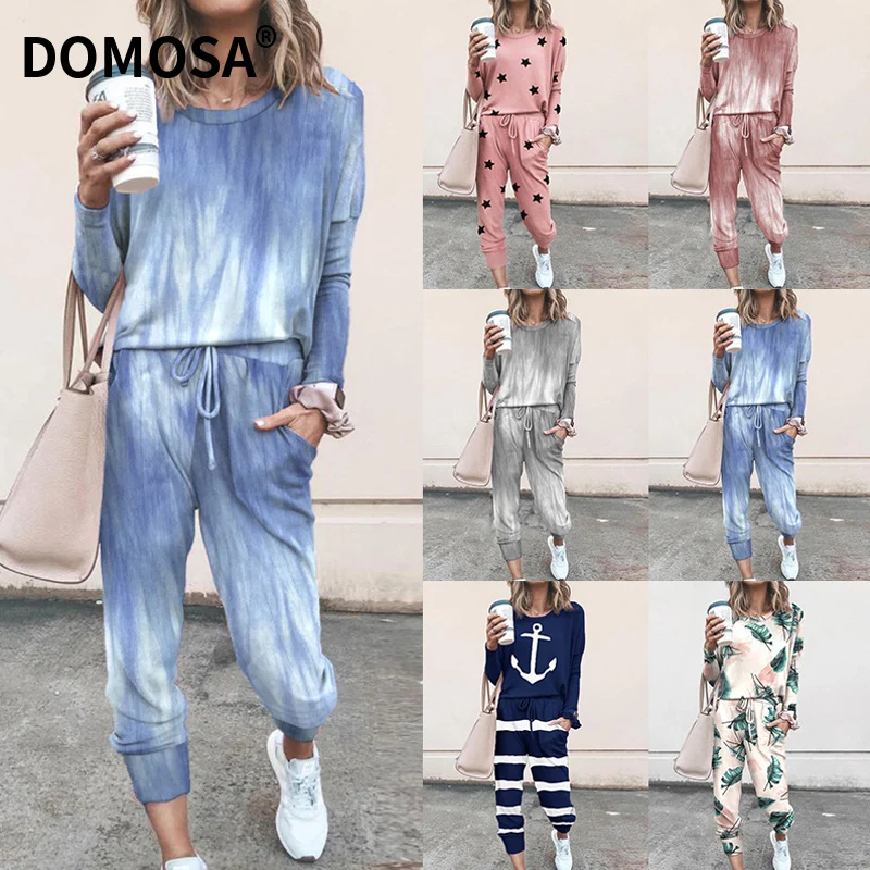 

Spring Tracksuit lounge wear long sleeve casual Outfits Jogger 2 Peice Set Women Elegant Pants Sets Korean Sports Suit two-piece