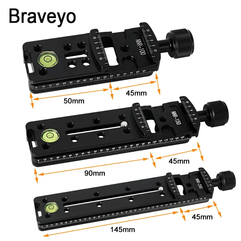 NNR100/150/200 Camera Quick Release Plate Clamp Lengthen Nodal Slide Tripod Monopod Adapter For Arca Swiss Macro Panoramic Shoot enlarge