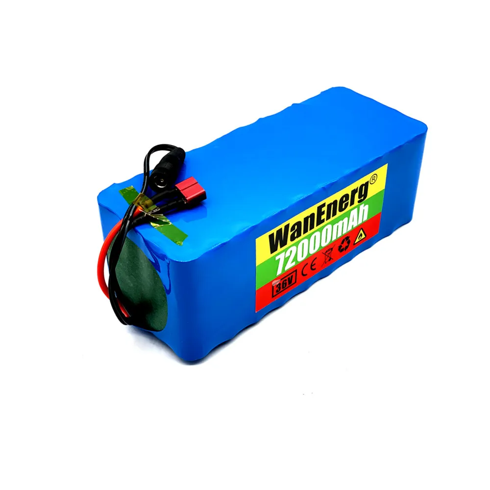

2020 Original 36V battery 10S4P 72Ah battery pack 500W high power battery 42V 72000mAh Ebike electric bike BMS+42V2A Charger