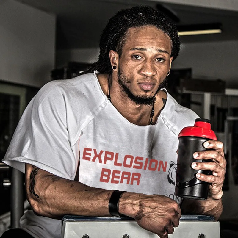 Мужская хлопковая футболка с коротким рукавом и круглым вырезом принтом | одежда