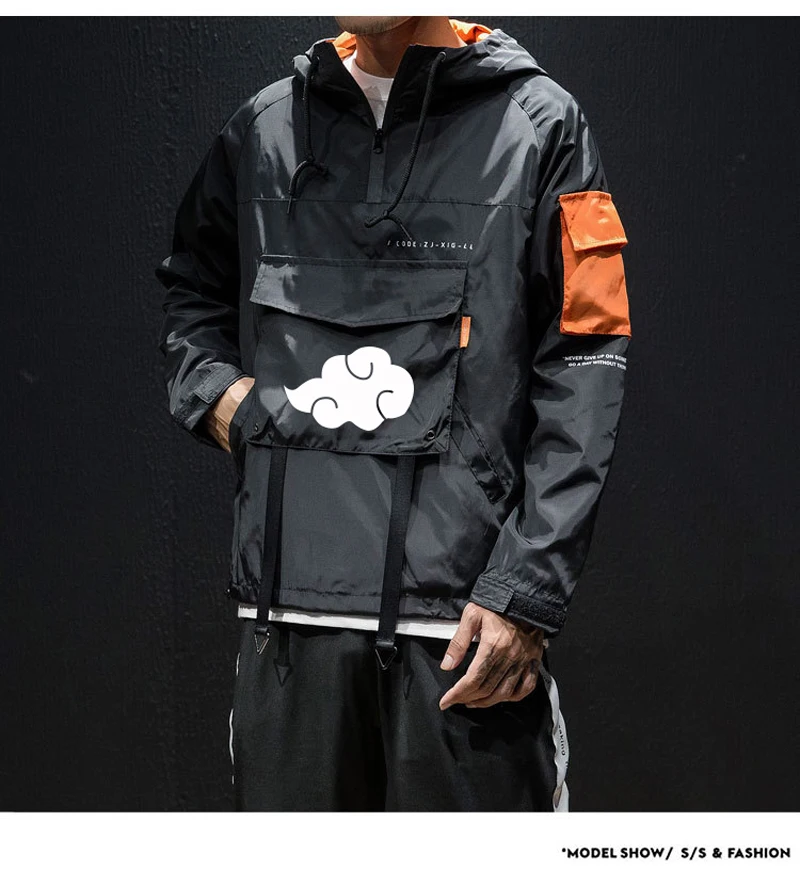 Мужская куртка 2021 японская ветровка участников Акацуки модная Толстовка пуловер