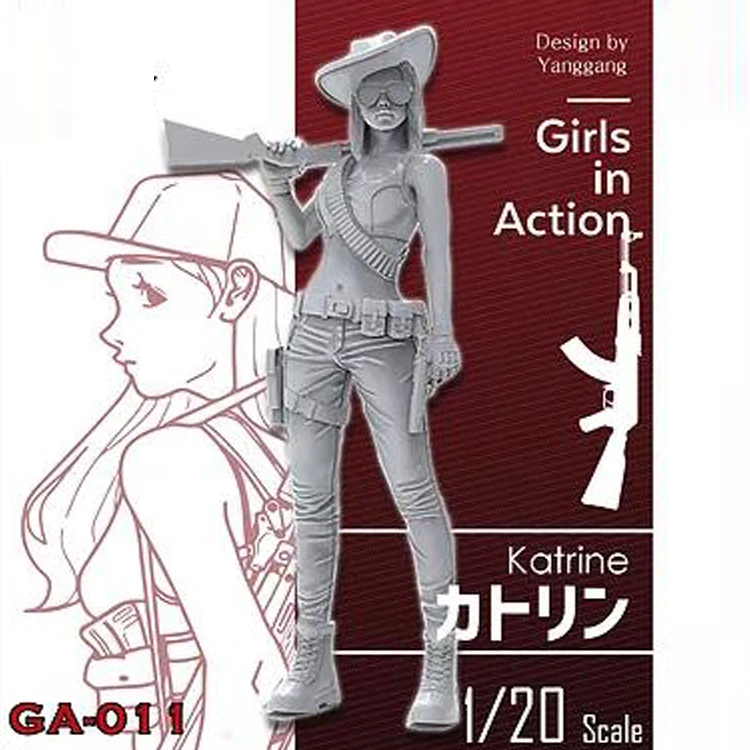 

1/20 Katrine, модель солдата из смолы, фигурка, GK, несобранный и Неокрашенный комплект