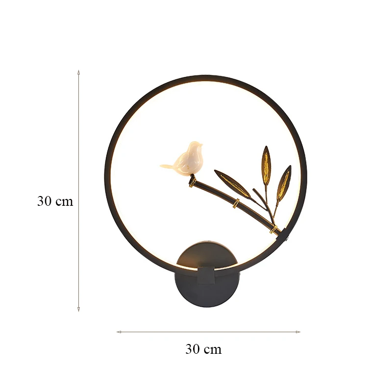 Китайская японская винтажная настенная лампа железная Классическая птица ангел