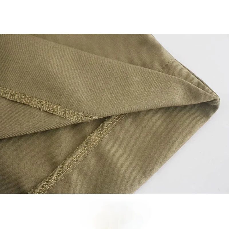 

Women Chic Fashion Side Pockets Darted Bermuda Shorts Vintage High Waist Zipper Fly Female Short Pants Mujer