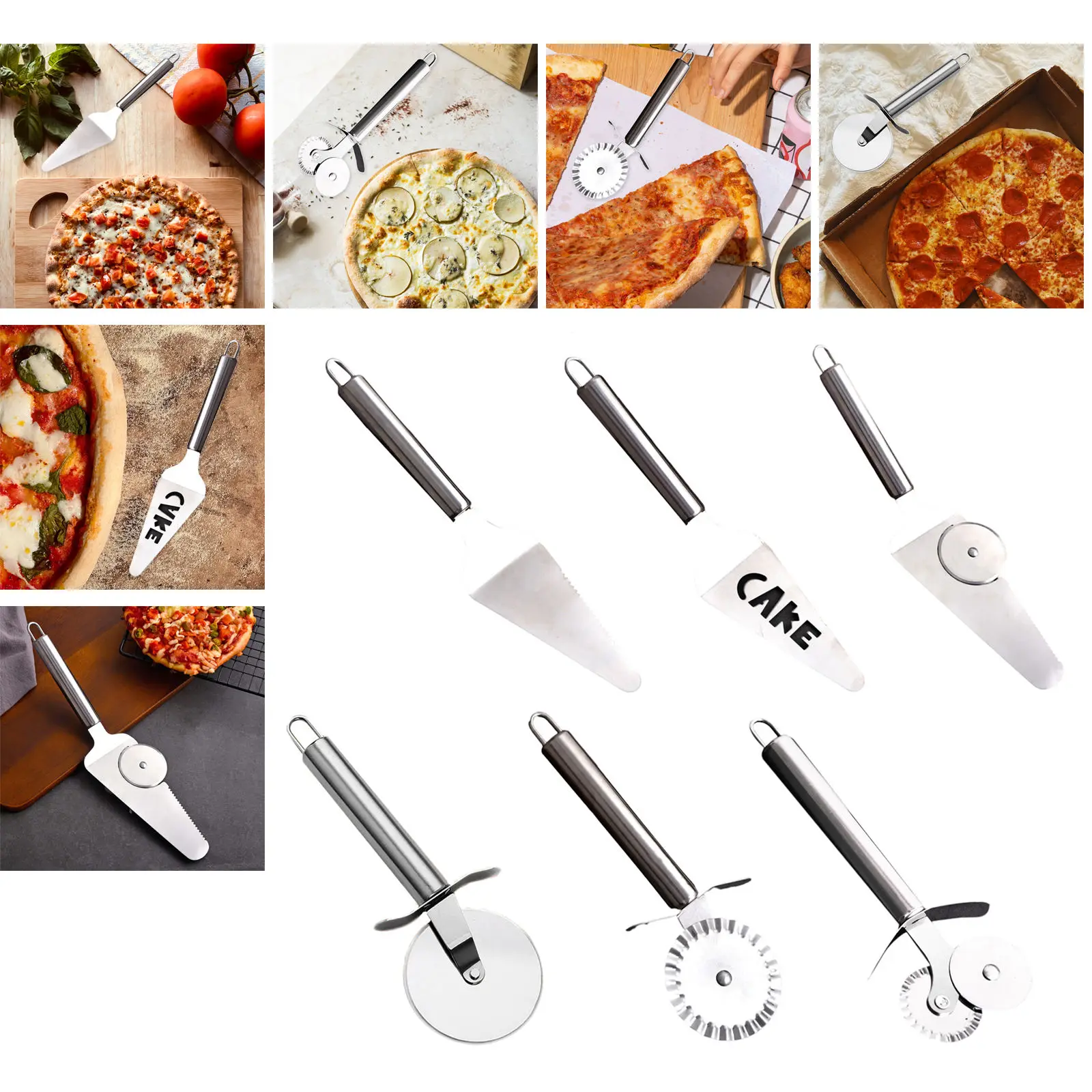 

Pizza Cutter Wheel Heavy Duty Easy to Clean 8-inch Pizza Wheel &Cutter Pastry Cutter for Pies Cookies Kitchenware Pizza Lovers