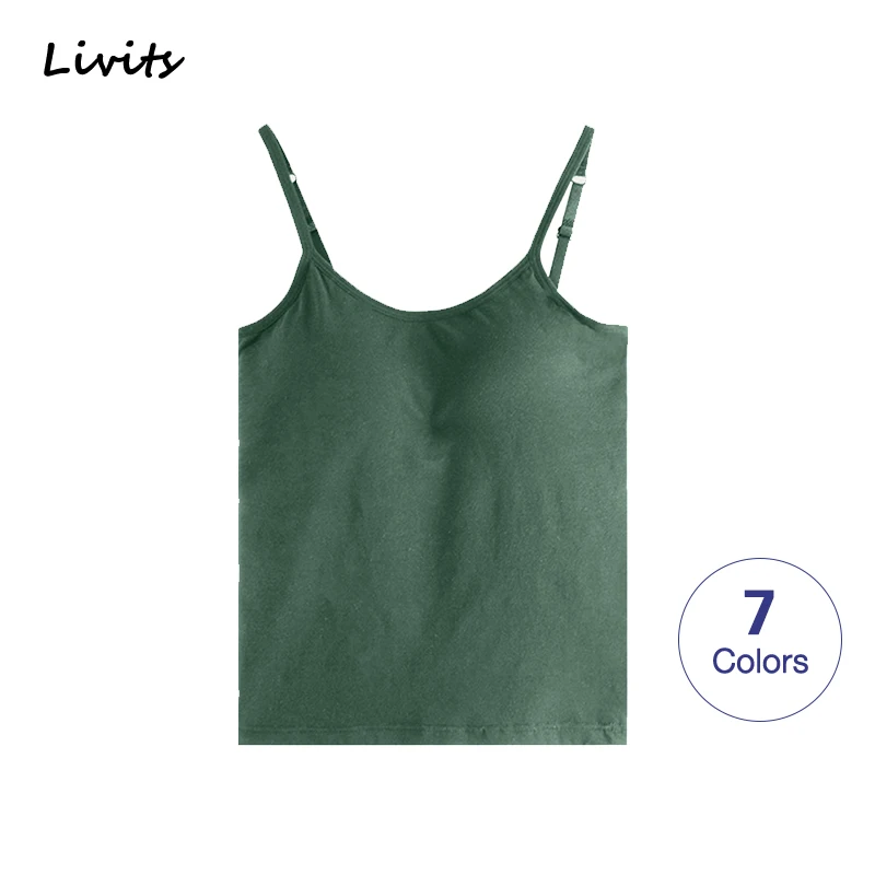 

Майка женская эластичная с нагрудной подушкой, регулируемый дышащий Топ без рукавов, пикантный повседневный летний топ, SA1223