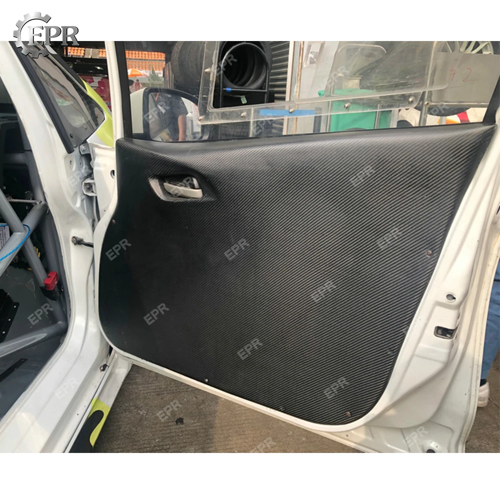 

Matte Carbon Interior Trim For Honda Fit GK5 Track type Carbon Fiber Front Inner Door Card Body Kit Tuning For Fit GK5 Racing