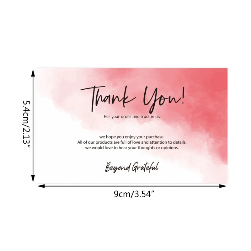 

Pack of 30 Sheets Thank You Cards Sets Coated Paper Watercolor Design Thanks For Your Order Cards Package Inserts