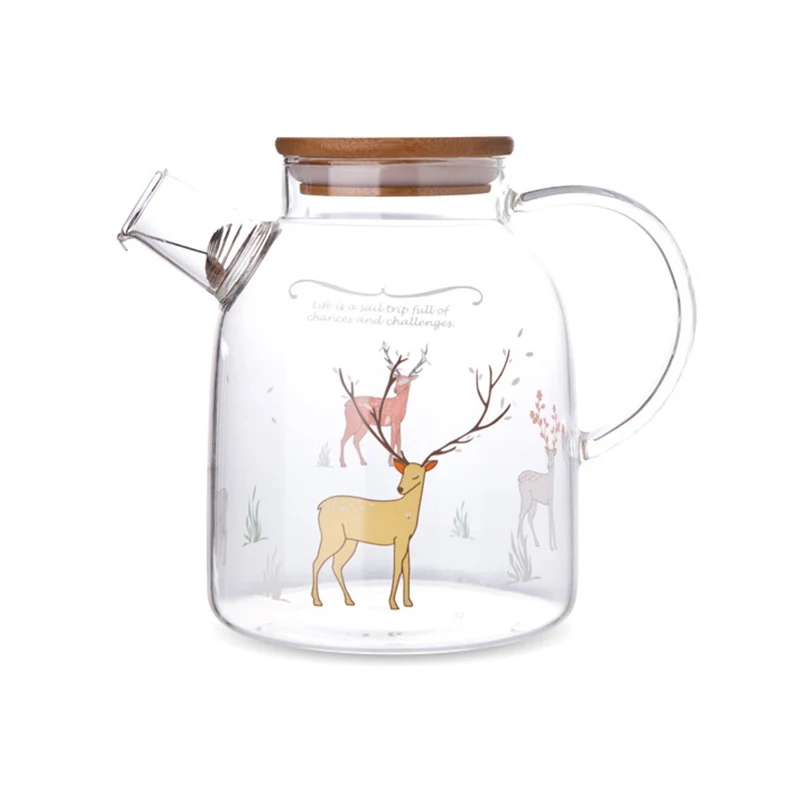 

Creative Heat-resistant Glass Teapots Cold Water Pot Filter Flower Teapot Small Fresh Pattern Large Capacity Water Pot Sets