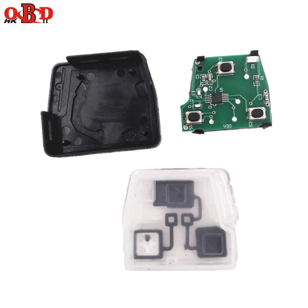

HKOBDII Circuit Board For Toyota Before 2008 Remote Car Key 2/3 Button (315/433MHz,FICC:53090/42060) With 4D68 Chip