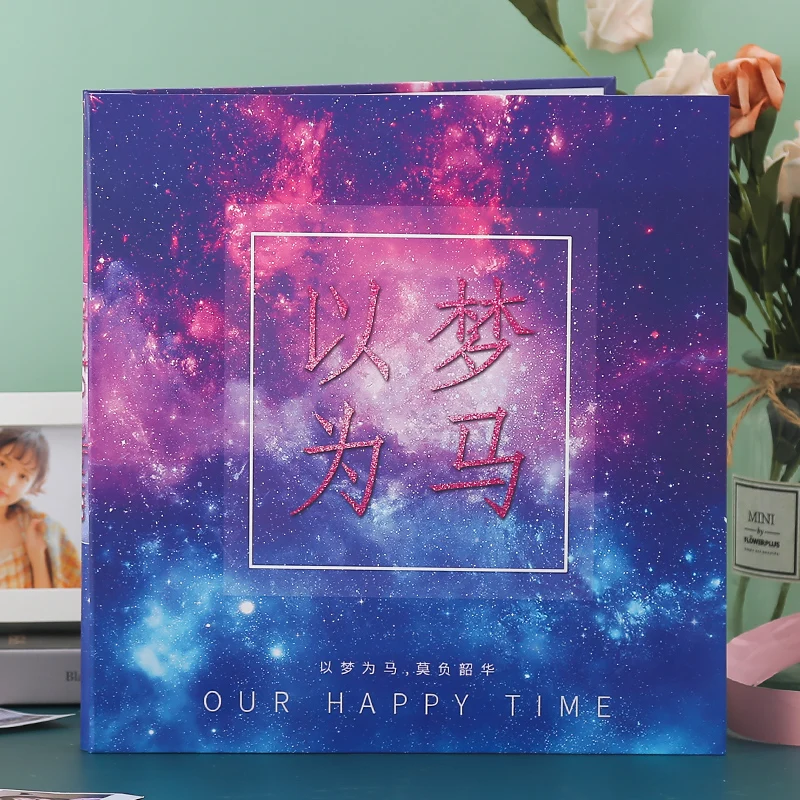 20 страниц DIY липкий Тип фотоальбом Семья память Скрап рост ребенка альбом