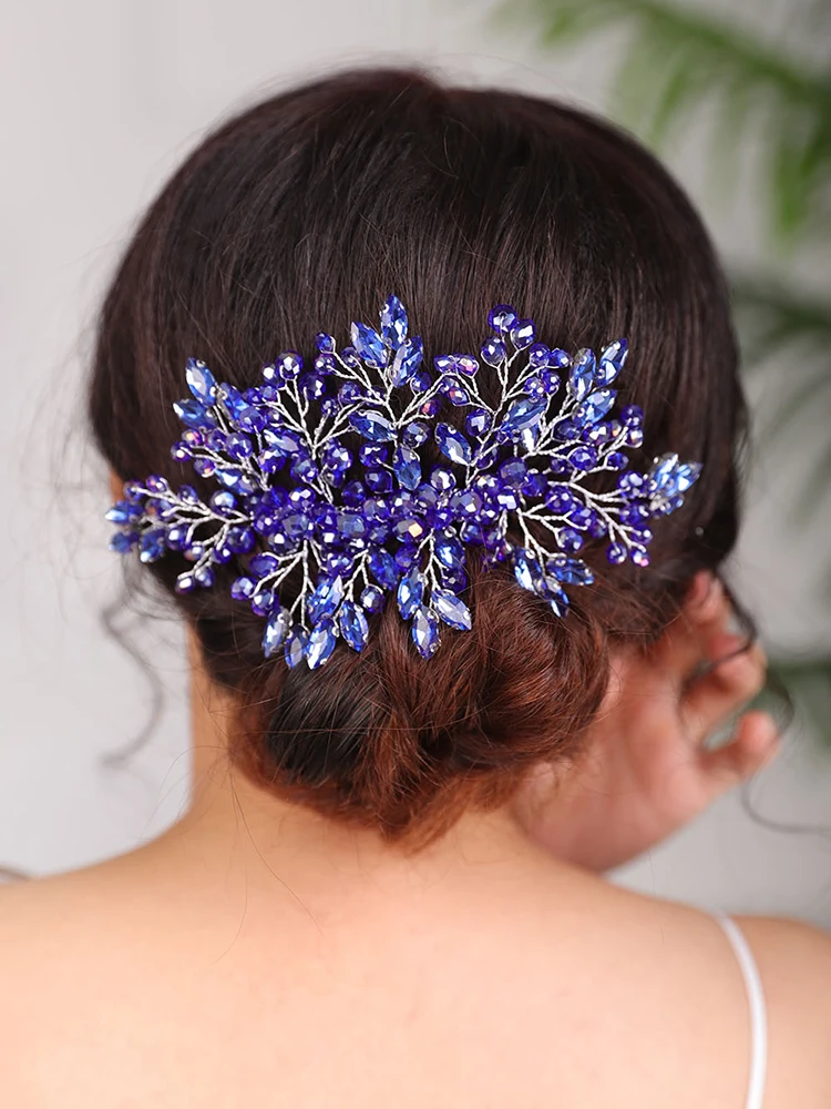 Головной убор в богемном стиле Женский красивая расческа для волос с кристаллами