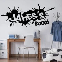 custom name graffiti street culture wall sticker boy room nursery personalized name graffiti decal bedroom vinyl home decor 977