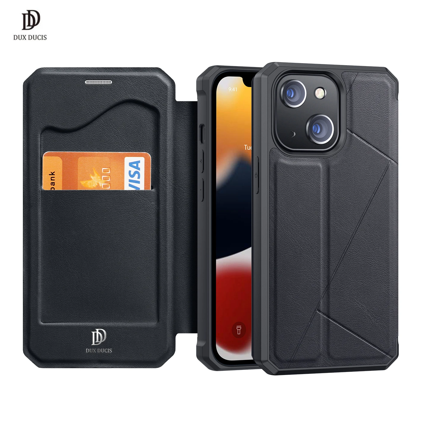 

For iPhone 13 Case Flip Cover 360° Real Full Protection DUX DUCIS Skin X Series Luxury Leather Wallet Case Magnetic Closure