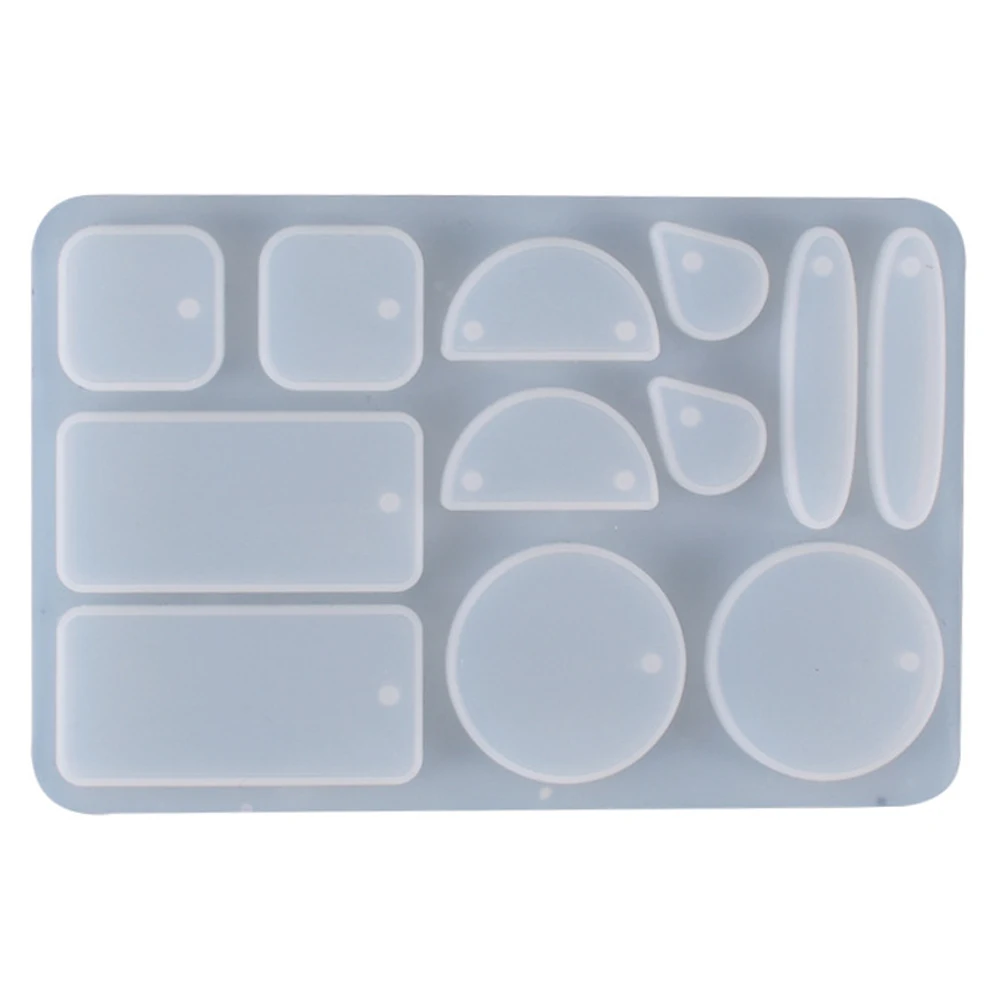 

1PC 12-Cavity Earring Pendant Silicone Mold, Geometric Shape, UV Resin, Epoxy, Jewelry Making