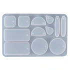 Серьги с 12 осями, геометрическая форма, УФ-смола, эпоксидная смола, изготовление ювелирных изделий, 1 шт.