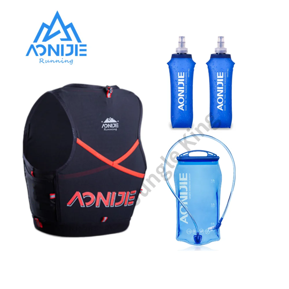 AONIJIE C9106 Newest 10L Quick Dry Sports Backpack Hydration Pack Vest Bag With Zipper For Hiking Running Marathon Race 6 sizes