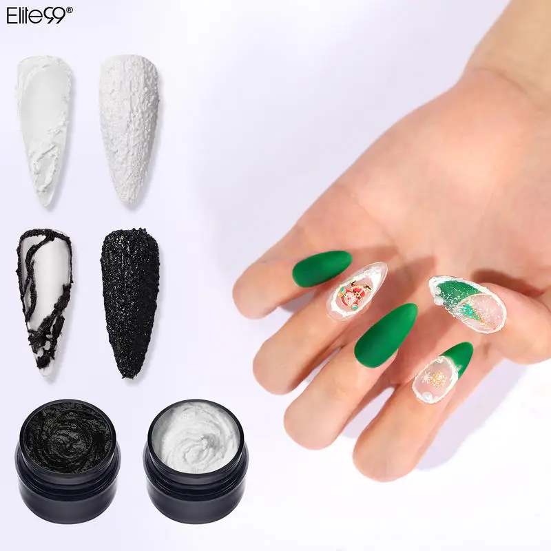 Elite99 3D ногтей штукатурка гель рисунок для замочить от УФ светодиодный лак Лаки