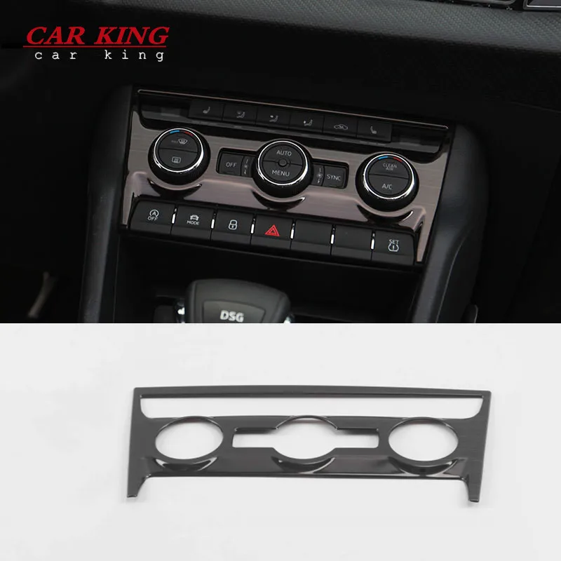 

For Skoda Karoq Accessories Car Interior Air Conditioning CD Console Panel Cover Trim Frame Decoration Mouldings Auto 2018-2020