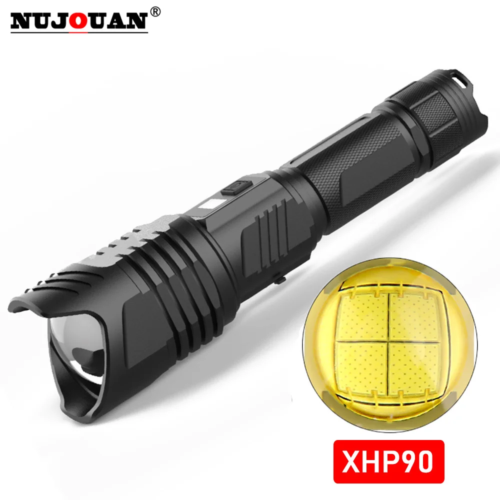 Powerful Lights XHP90.2 Ultra Bright 18650 LED Flashlight XLamp USB Rechargeable Tactical Light 26650 Zoom  Camp  Torch  Lantern