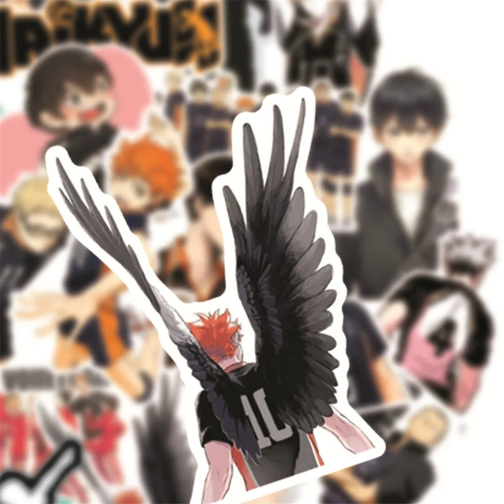 50 шт. водонепроницаемые наклейки haikyuu Мультяшные граффити для ноутбука багажа