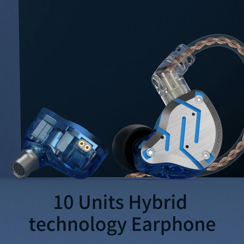 

10 Pro Metal In Earphones 10 driver Unit Hybrid 4BA+1DD HIFI Bass Earbuds Headphones Sport Noise Cancelling Headset Monitor