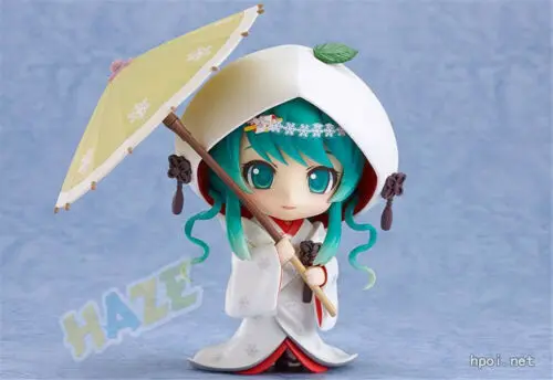 Снежная Мику клубника белое кимоно 10 см фигурка модель игрушки аниме в