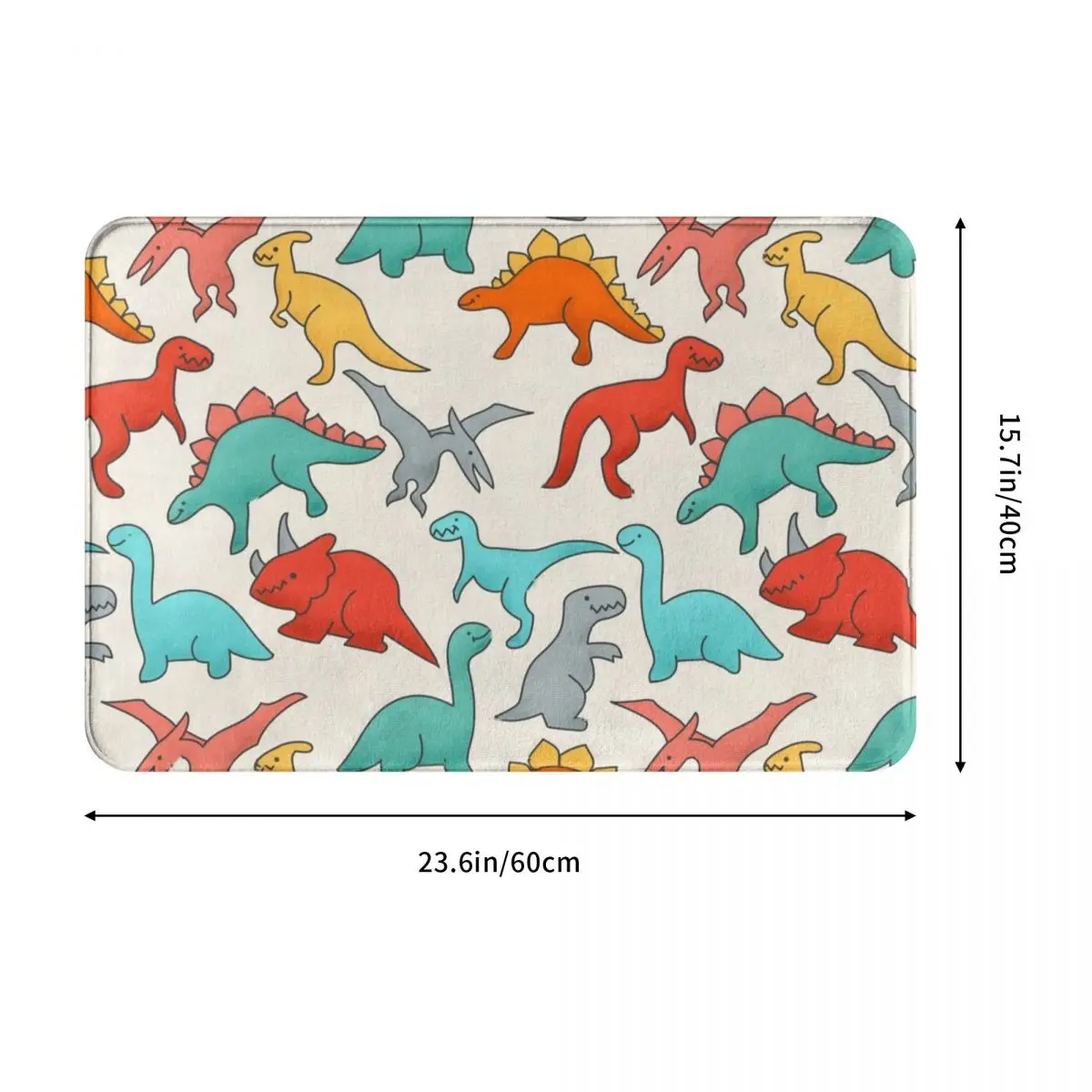 Полиэстеровый коврик с рисунком динозавра для ног нескользящий пылезащитный