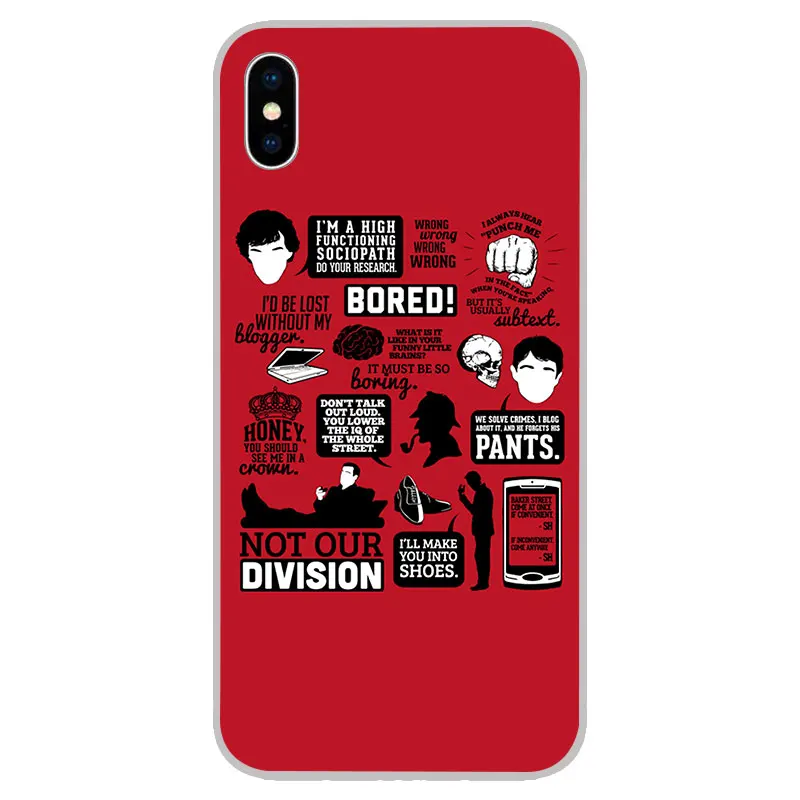 Я Шерлок Холмс Силиконовые Мягкие Чехлы из ТПУ для iPhone 11 Pro XS Max X XR 8 7 6S Plus 5s SE 4S