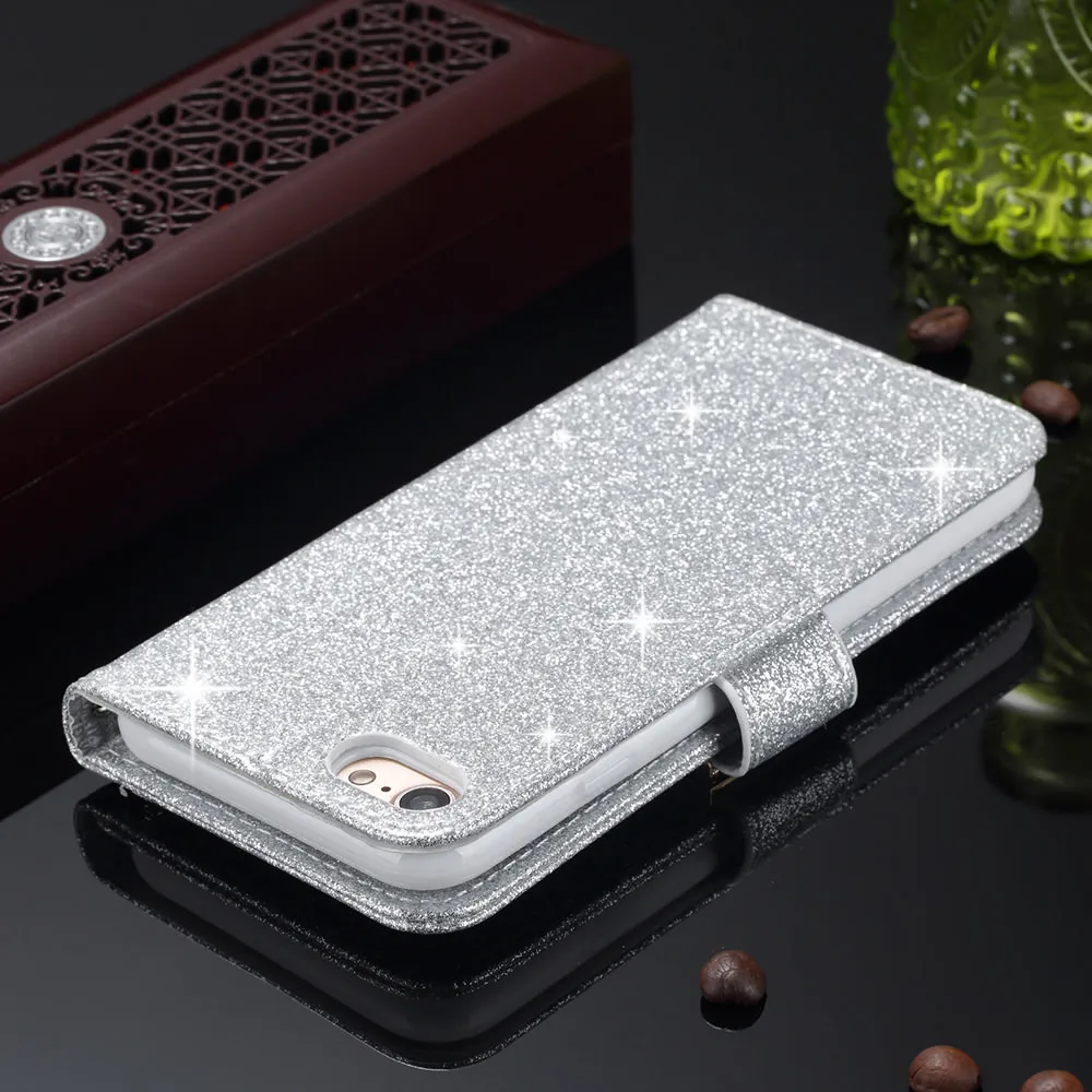L-FADNUT блестящий кожаный чехол-кошелек для iPhone Xr X Xs 11 Pro Max Magnetic 6 6S Plus 7 8 5 5S SE