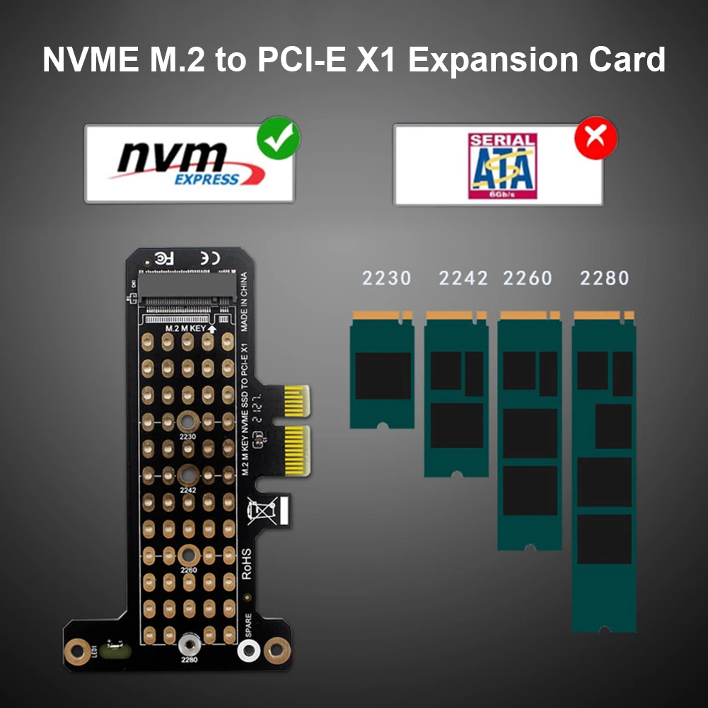 Адаптер SSD M2 NVME к PCIE X1 с высокой перегородкой/высокой перегородкой M.2 PCI-E