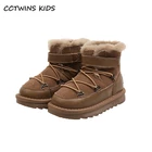 CCTWINSдетские ботинки; Зимние ботинки; Коллекция 2020 года; Модные детские ботинки; Обувь для малышей; Ботильоны для девочек; Теплая меховая обувь для малышей; SNB221