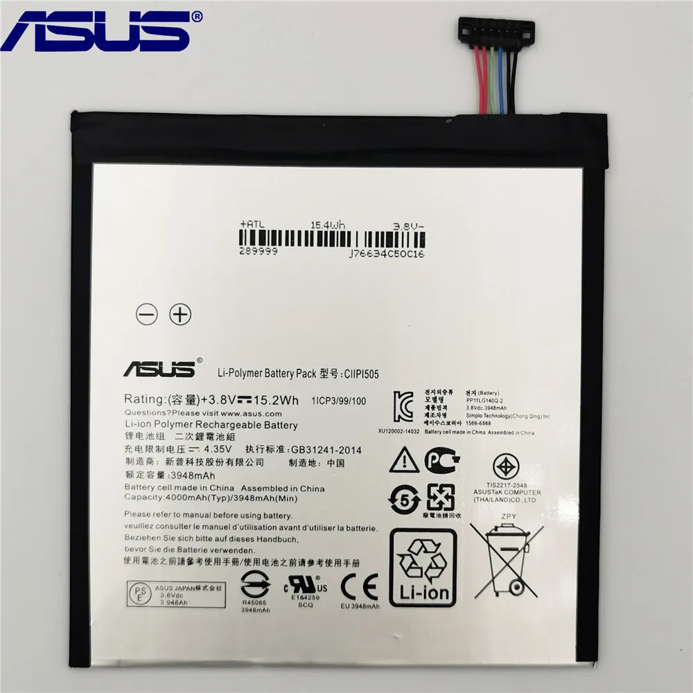 Original ASUS C11P1505 Tablet PC Battery For Asus ZenPad 8.0 Z380KL Z380C Z380CX P022 P024 4000mAh+Free Tools | Мобильные телефоны