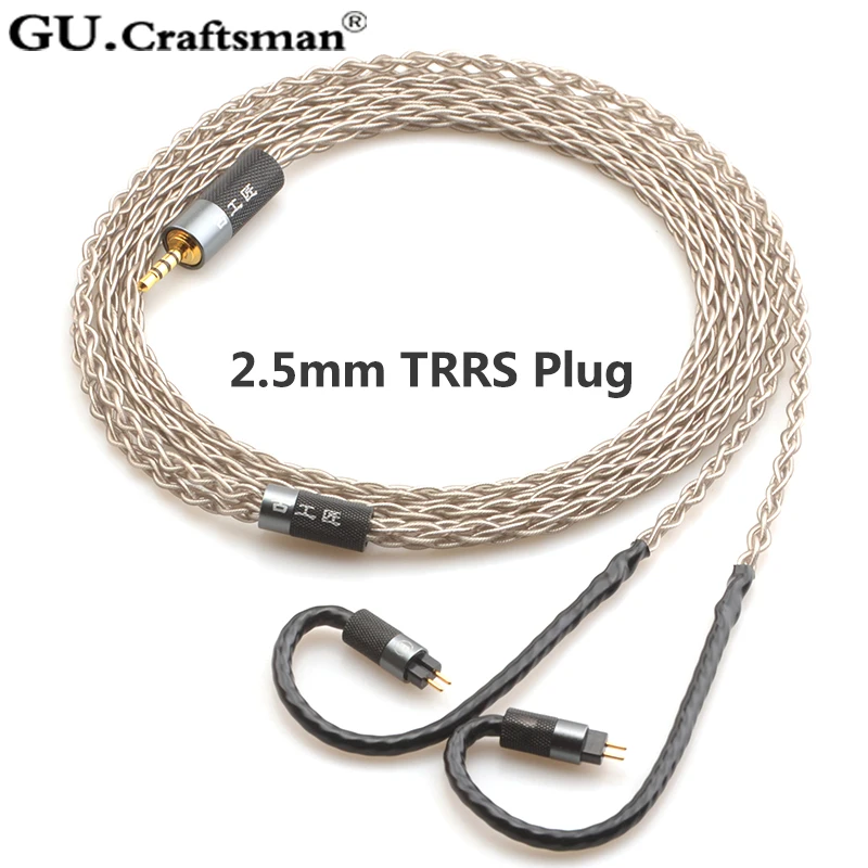 GUCraftsman 6n серебро 0,78 мм 2Pin 64 аудио a12t/u12 TIA Fourte orolus re2000 Legend X iSINE20 VE8 кабель для наушников