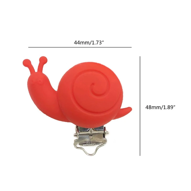 

Silicone Snails Pacifier Chain Holder Soother Nursing Clip BPA Free Teether Clip