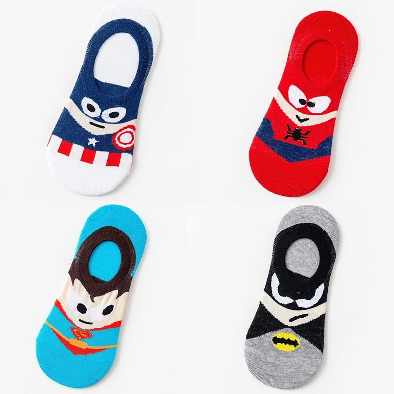5 пар носков мужская рубашка с супергероями милые носки до щиколотки невидимые