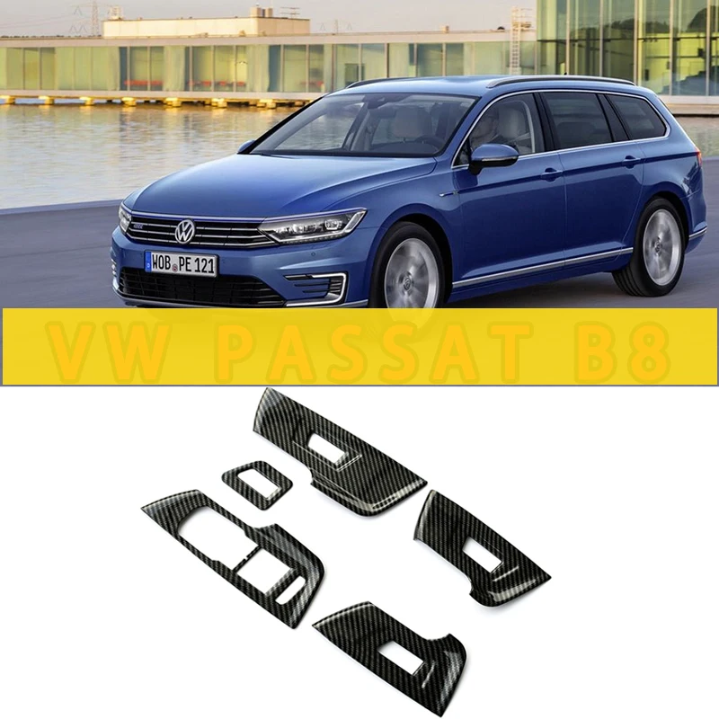 

Fiber Abs Car Window Control Panel Trims For VW Passat B8 2015 2016 2017 2018 2019 2020 2021 2022 Variant Decoration