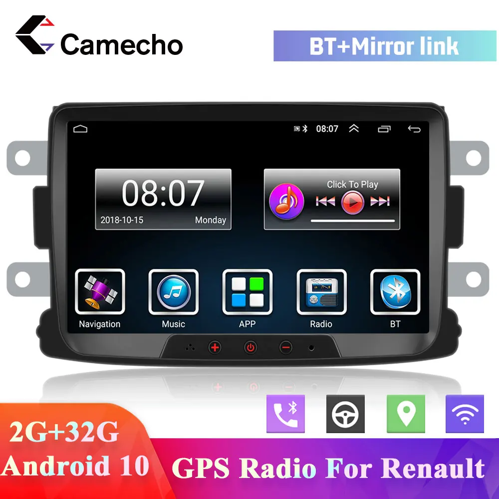 Автомагнитола Camecho мультимедийный видеоплеер на Android с GPS для Renault Dacia Duster Sandero Logan