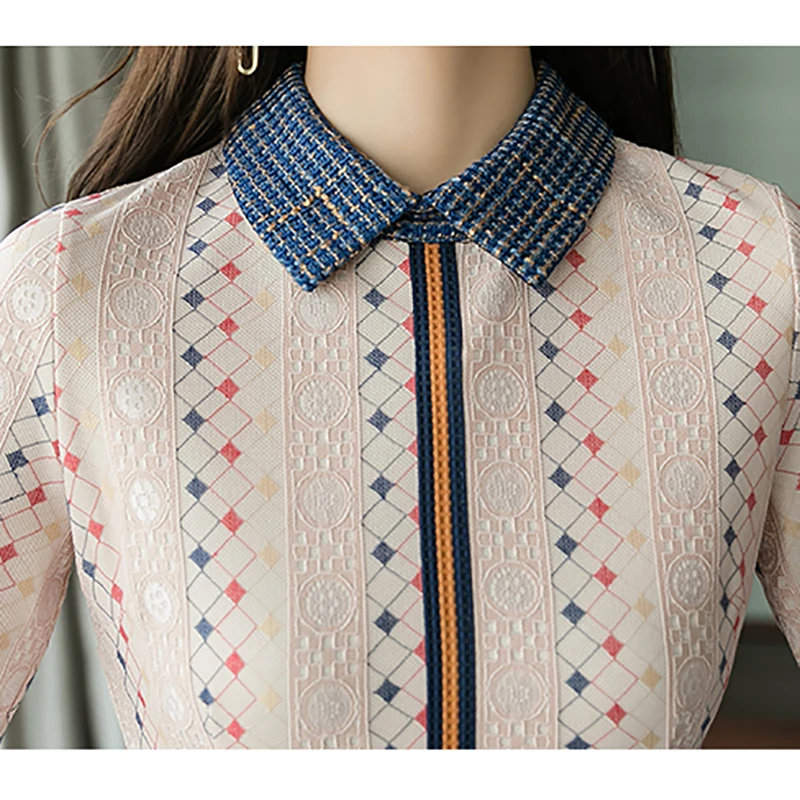 Сезон: Весна Лето Новое Элегантное облегающее сексуальное кружевная рубашка