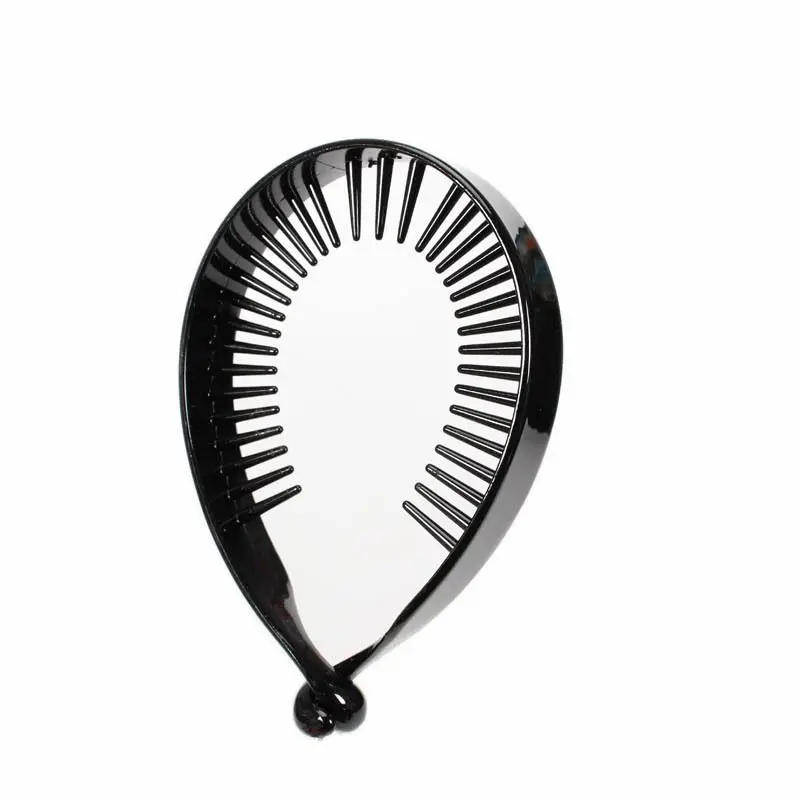 10 черных прозрачных пластиковых заколок в виде банана заколка для волос