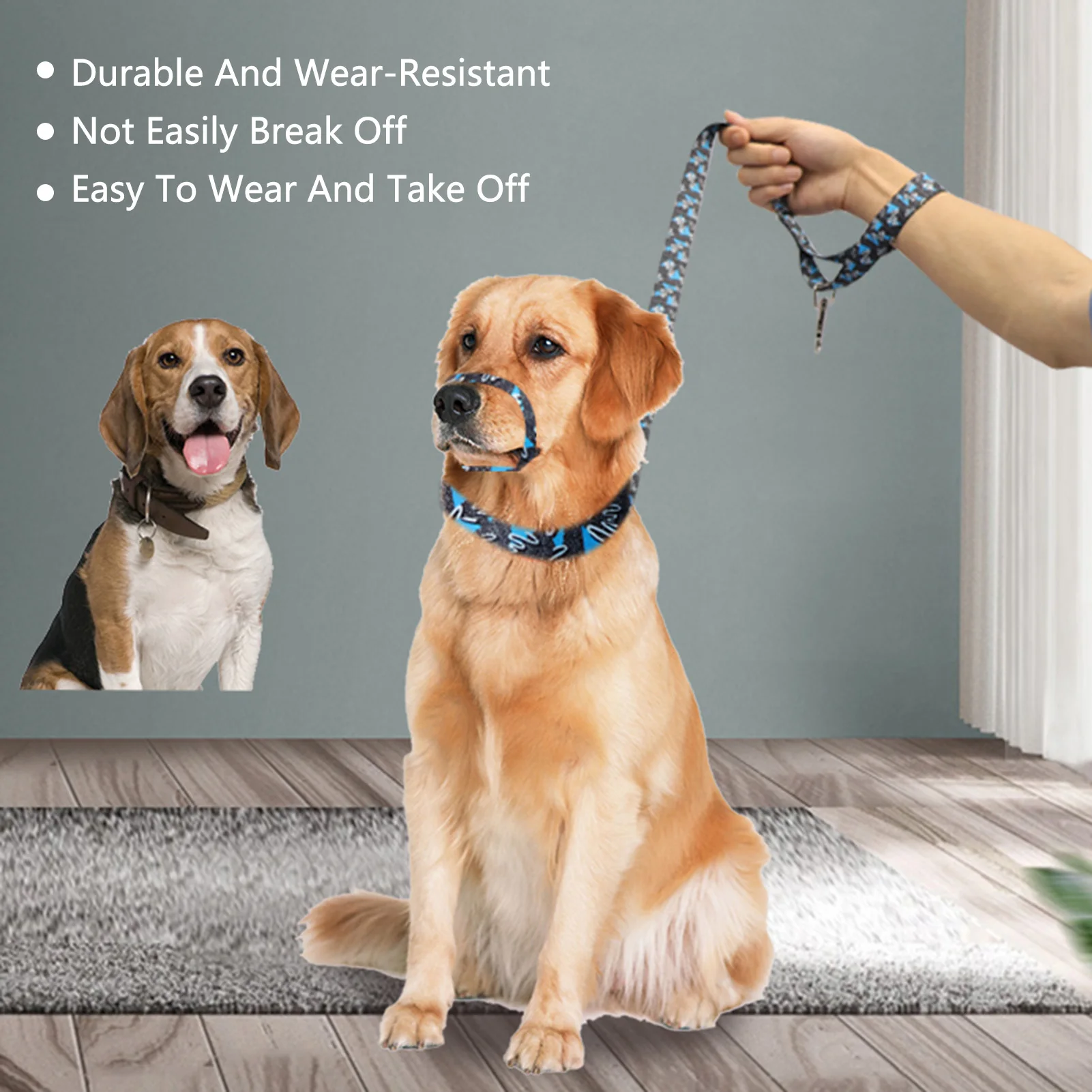 Faddsh теплопередача шаблон собачья веревка Многофункциональный воротник Рот