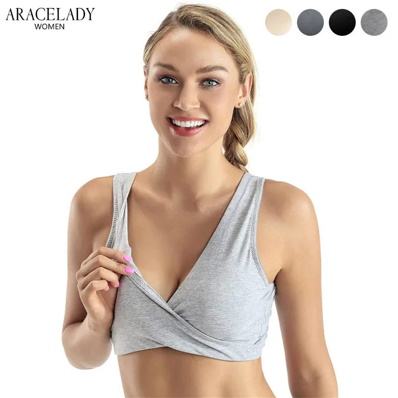 Хлопковый бюстгальтер для кормящих матерей с застежкой спереди бюстгальтеры сна